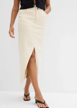 Outlet Falda vaquera con abertura Mujer Faldas