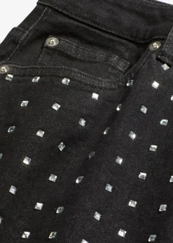 Sale Falda vaquera con aplicación de piedras brillantes Mujer Faldas
