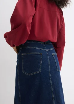Online Falda vaquera con largo midi y botones Mujer Faldas