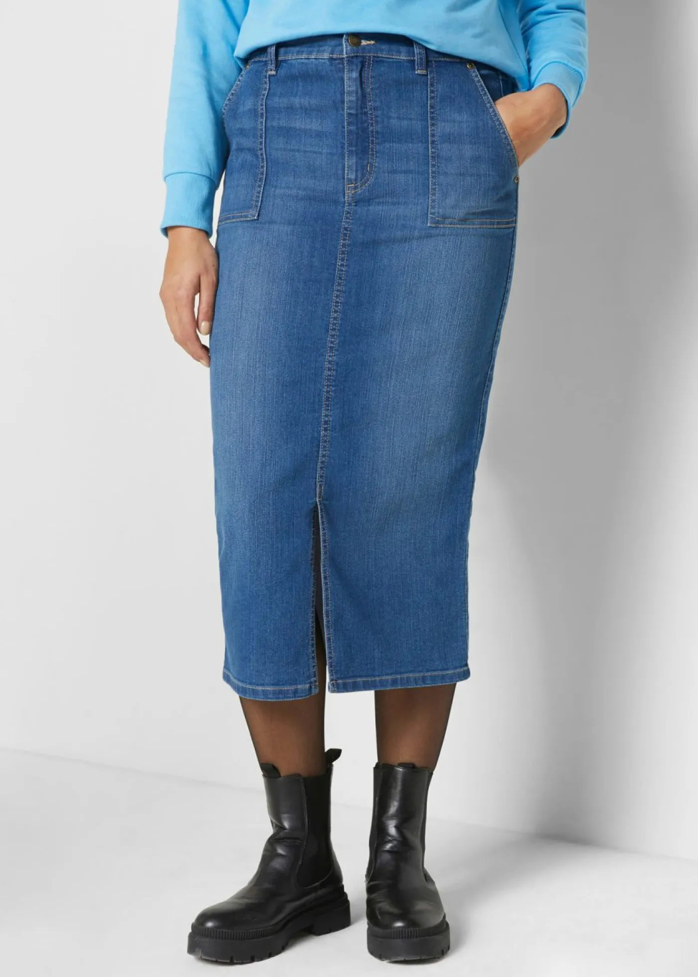 Outlet Falda vaquera elástica Mujer Faldas