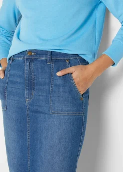 Outlet Falda vaquera elástica Mujer Faldas