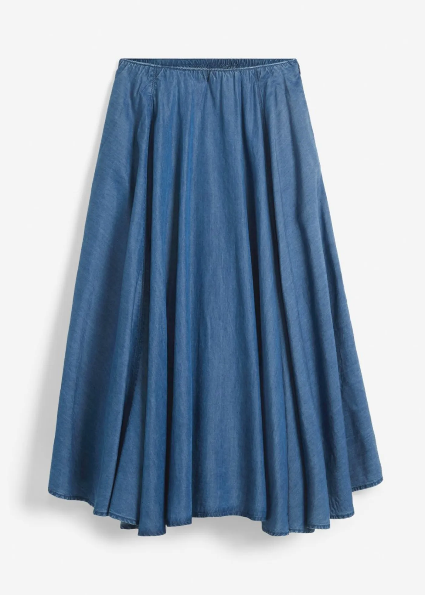 Outlet Falda vaquera, high waist, cintura cómoda, de algodón orgánico Mujer Faldas