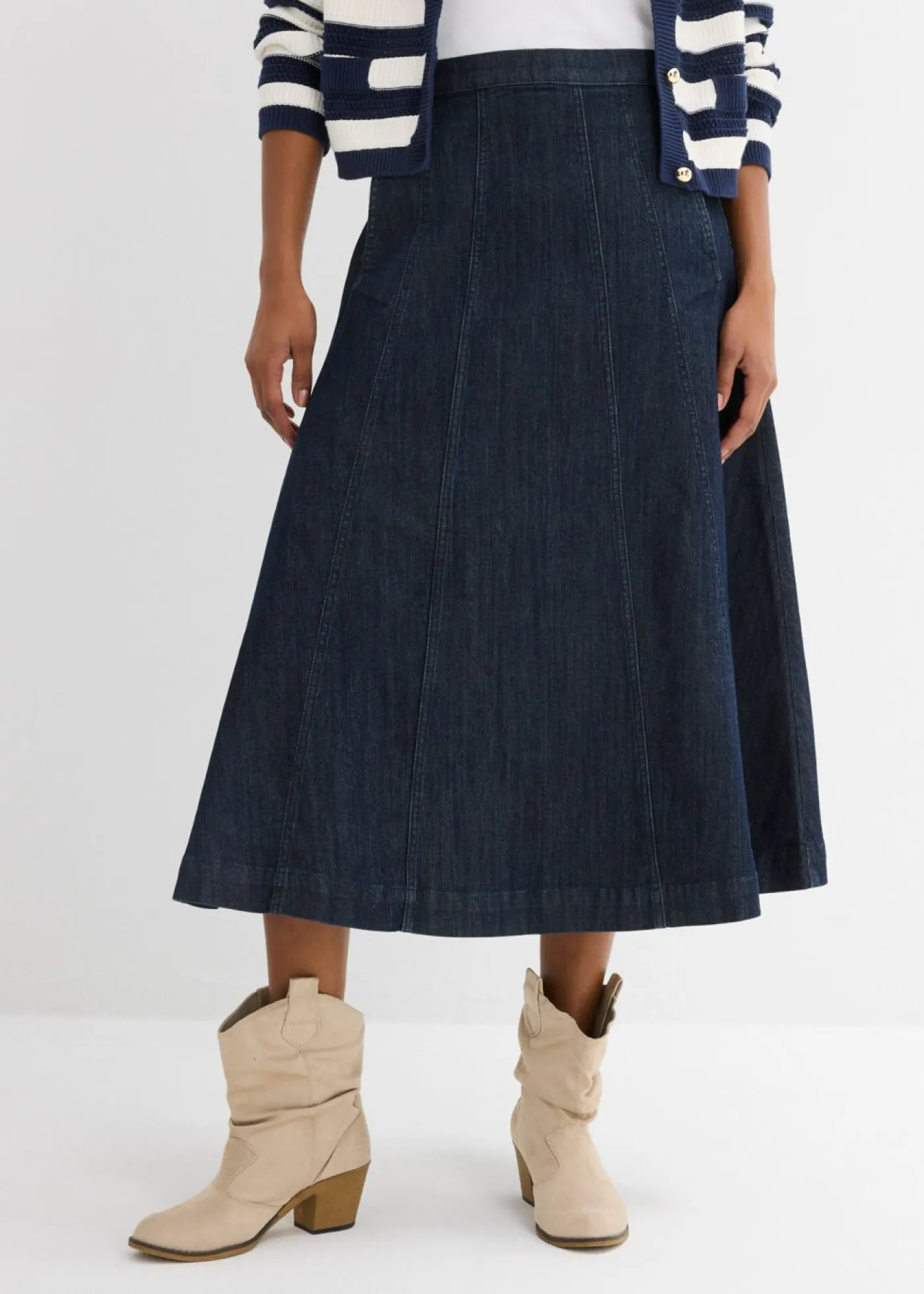 Online Falda vaquera midi Mujer Faldas
