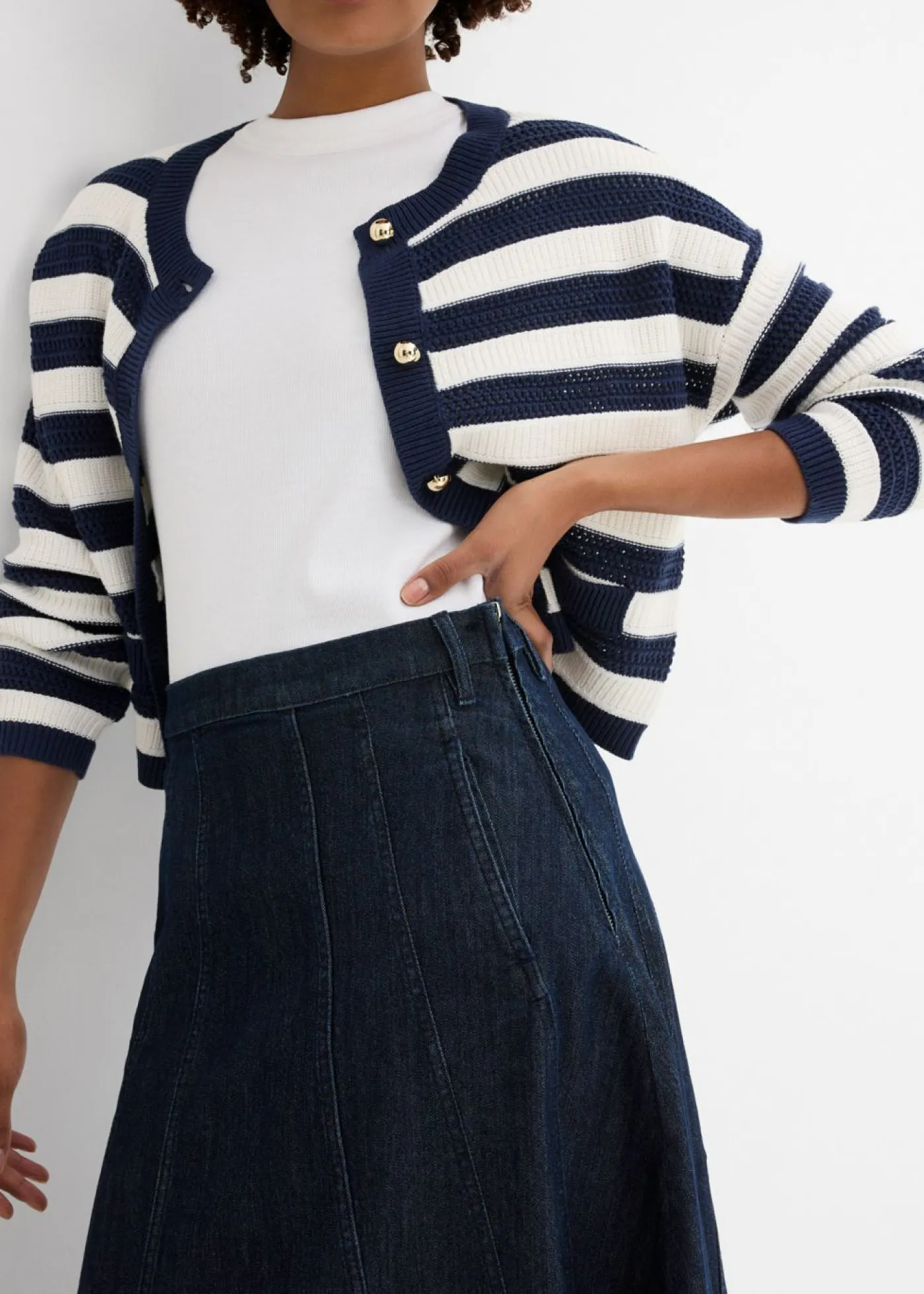 Online Falda vaquera midi Mujer Faldas
