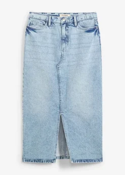 New Falda vaquera midi Mujer Faldas|Novedades
