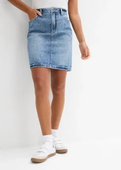 Outlet Falda vaquera poco elástica de talle medio Mujer Faldas