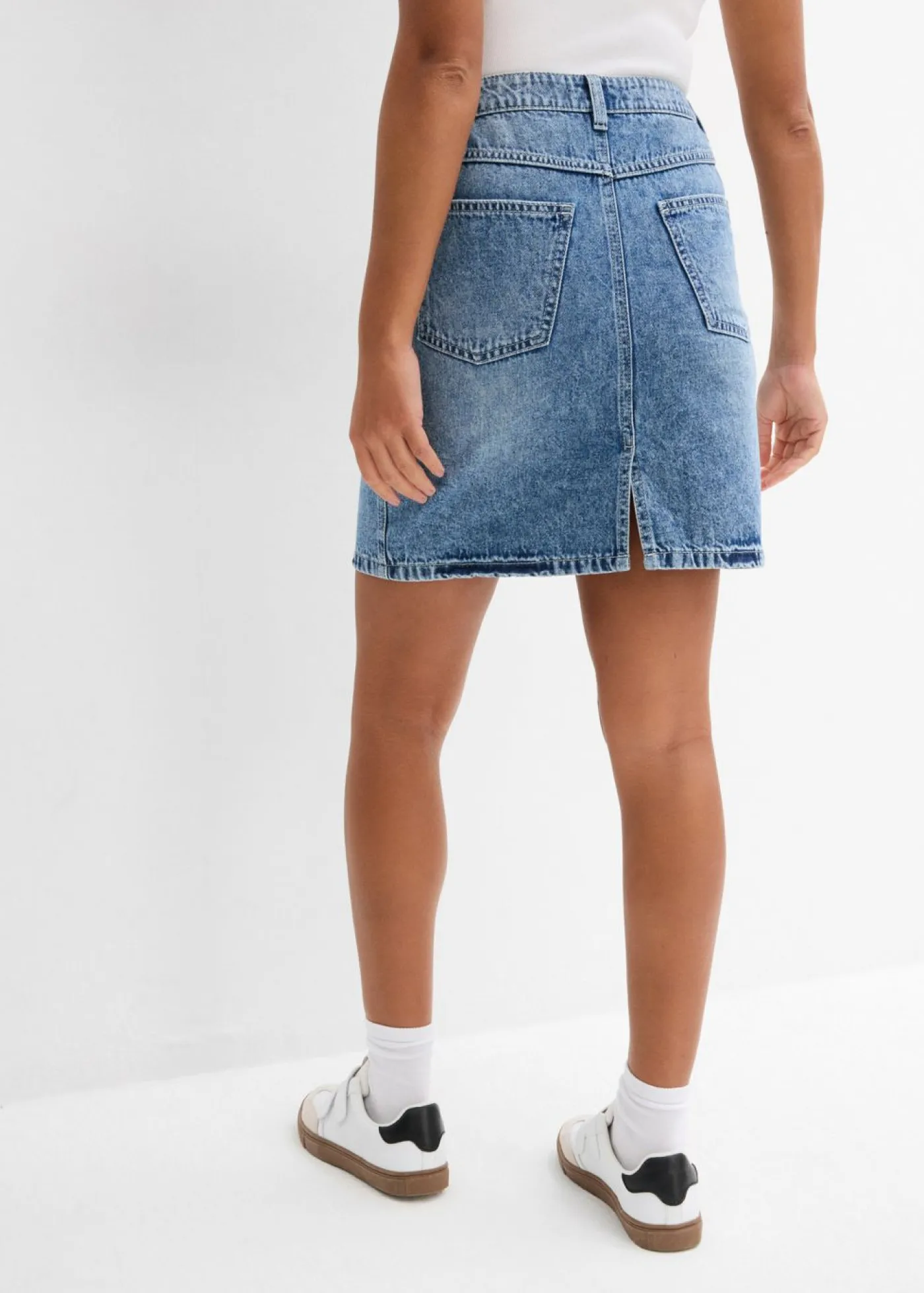 Outlet Falda vaquera poco elástica de talle medio Mujer Faldas