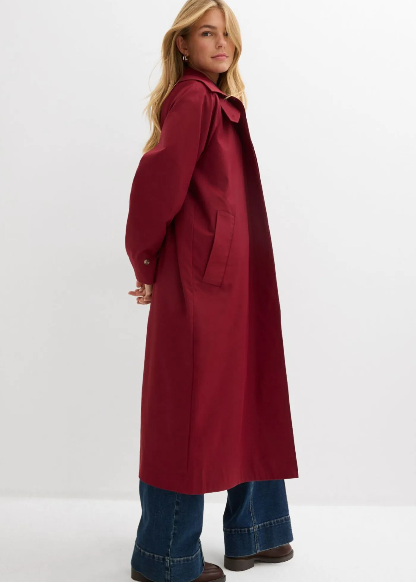 Clearance Gabardina con trabillas Mujer Esenciales|Chaquetas Y Abrigos
