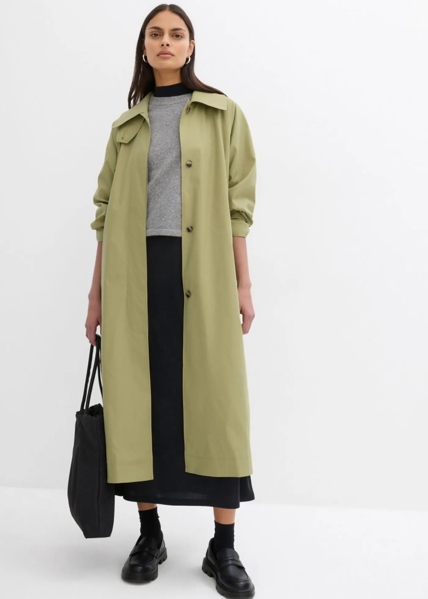 Clearance Gabardina con trabillas Mujer Esenciales|Chaquetas Y Abrigos