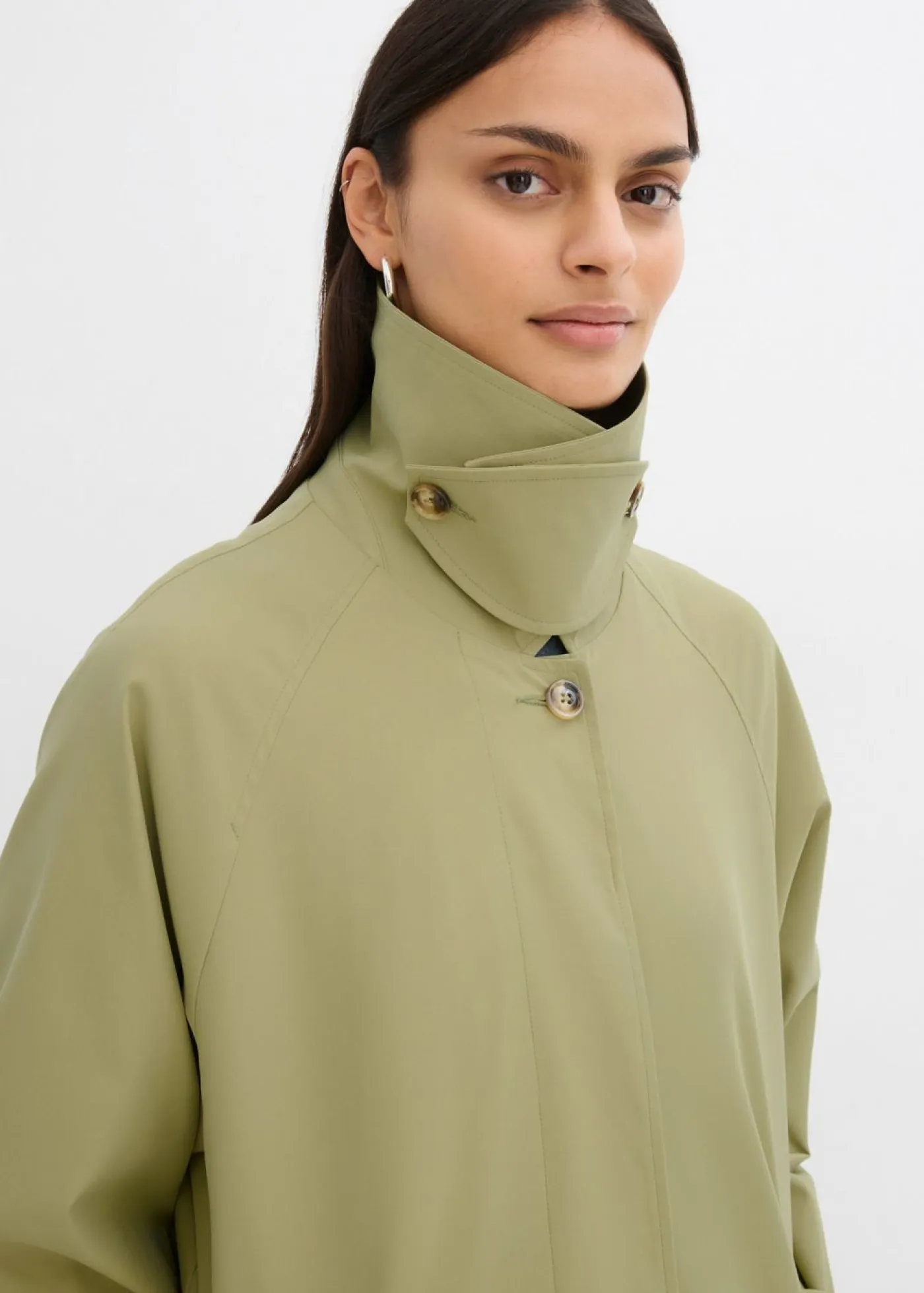 Clearance Gabardina con trabillas Mujer Esenciales|Chaquetas Y Abrigos