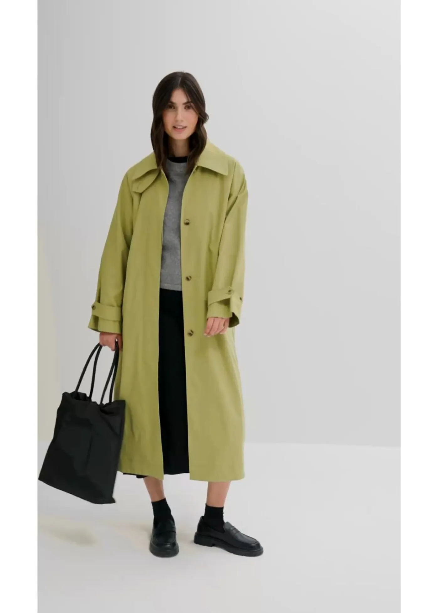 Clearance Gabardina con trabillas Mujer Esenciales|Chaquetas Y Abrigos