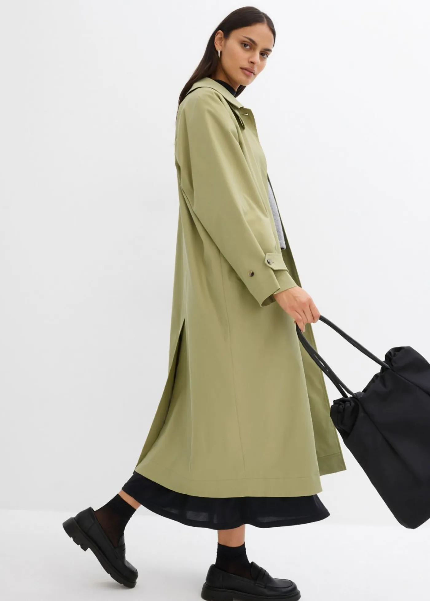 Clearance Gabardina con trabillas Mujer Esenciales|Chaquetas Y Abrigos