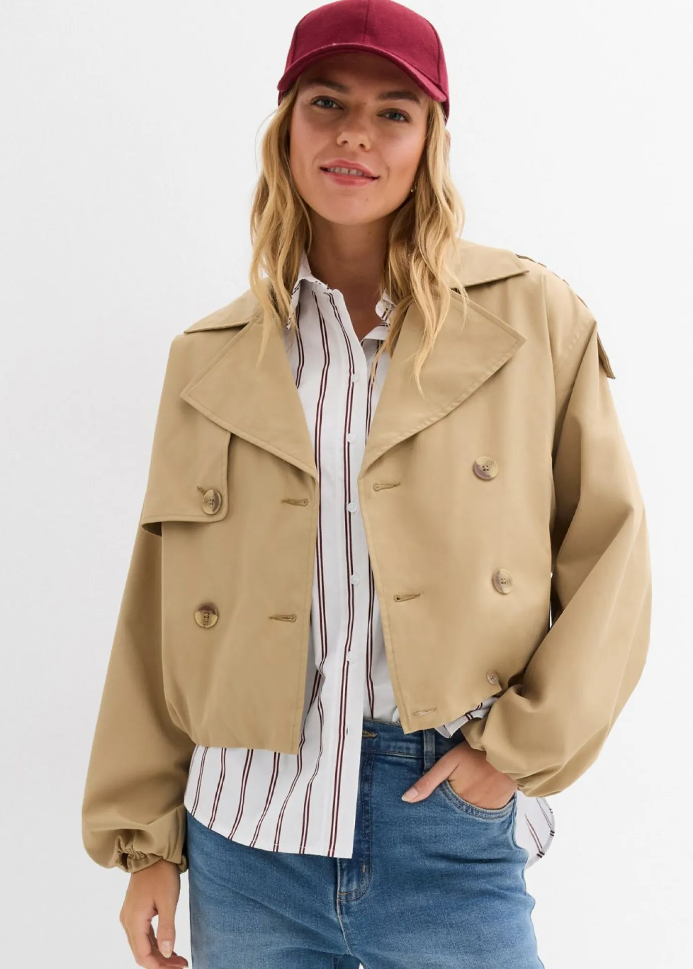 New Gabardina corta Mujer Chaquetas Y Abrigos