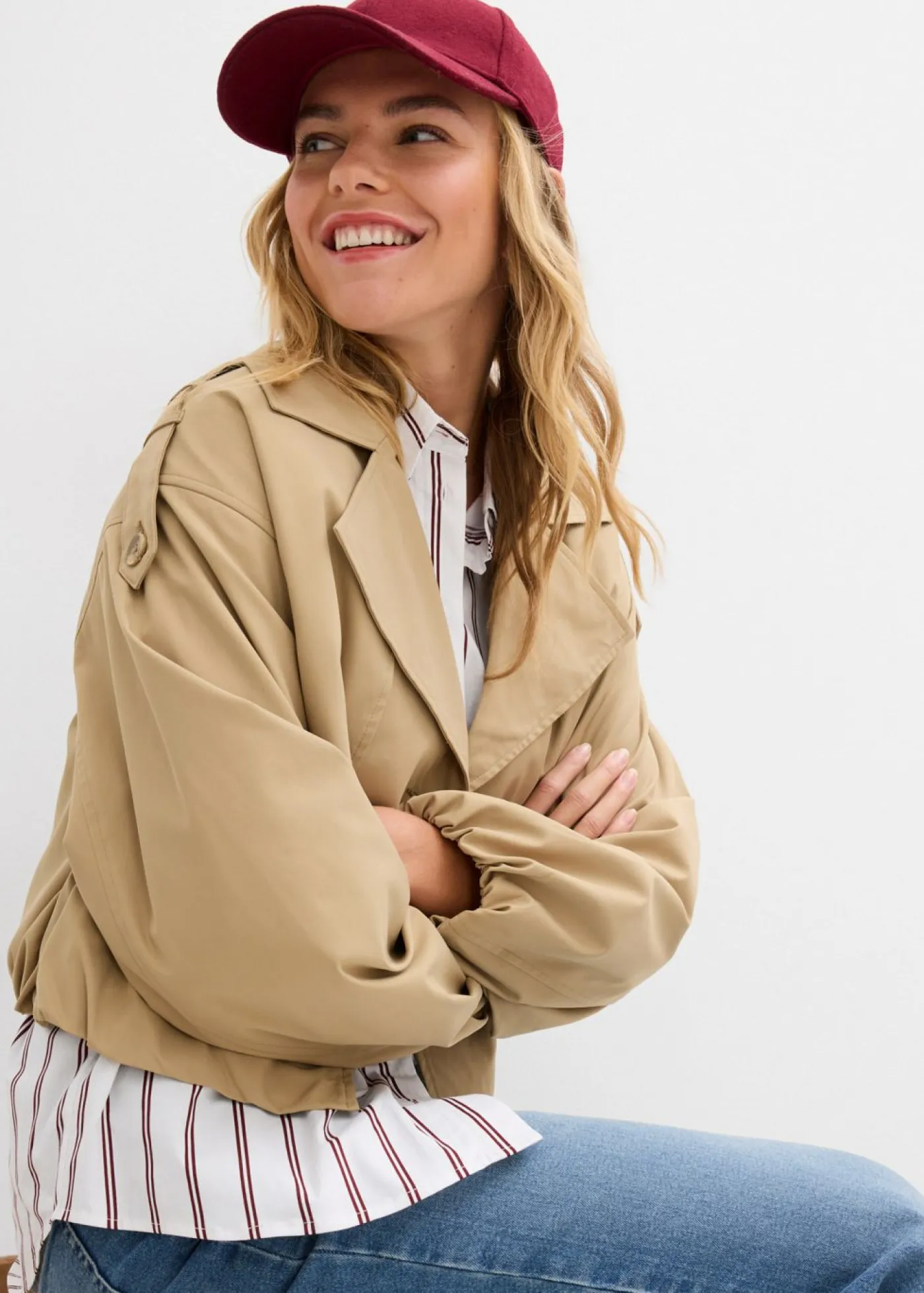 New Gabardina corta Mujer Chaquetas Y Abrigos