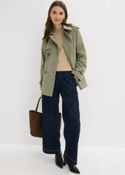 New Gabardina corta Mujer Chaquetas Y Abrigos