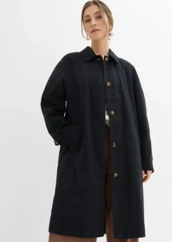 Gabardina de botonera sencilla Mujer Esenciales|Chaquetas Y Abrigos