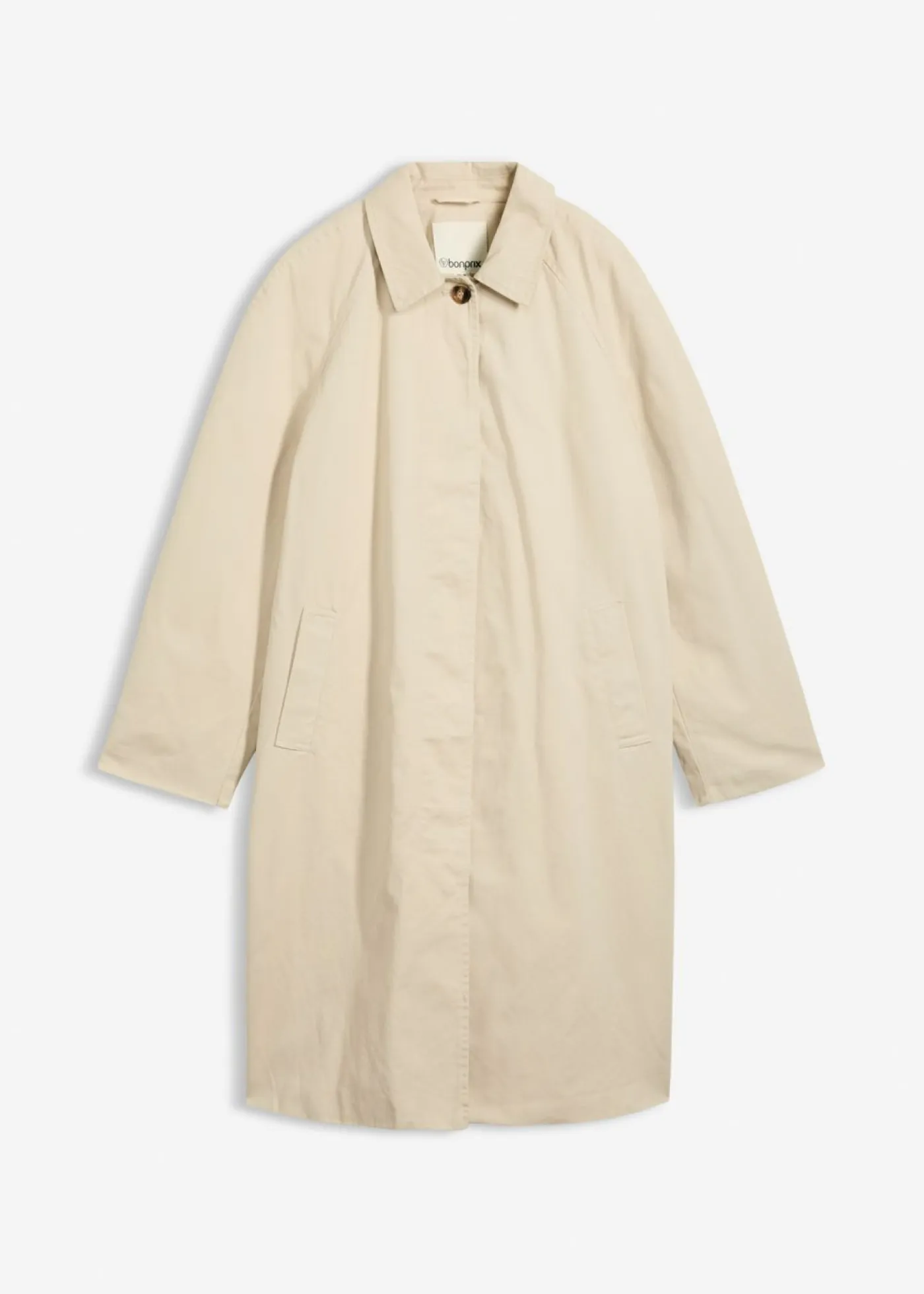 Gabardina de botonera sencilla Mujer Esenciales|Chaquetas Y Abrigos