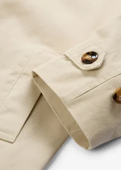 Gabardina de botonera sencilla Mujer Esenciales|Chaquetas Y Abrigos