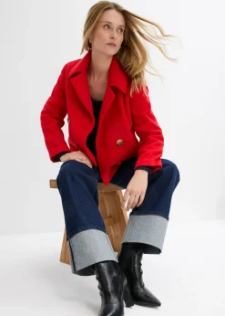 Best Gabardina holgada con aspecto de lana Mujer Chaquetas Y Abrigos