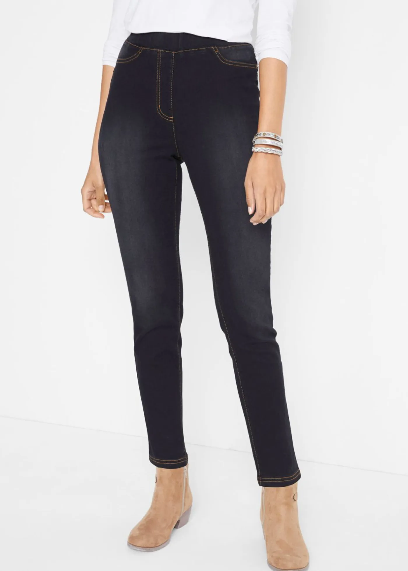 Outlet Jeggings elásticos, térmicos y funcionales, de tiro alto con cintura cómoda Mujer Ropa Térmica|Vaqueros