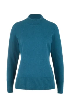 Sale Jersey básico de punto fino con cuello alto y algodón reciclado Mujer Básicos|Jerséis