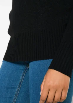 Discount Jersey básico de punto fino con cuello alto Mujer Básicos|Jerséis