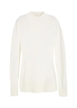 New Jersey básico de punto fino con cuello alto y algodón reciclado Mujer Básicos|Jerséis