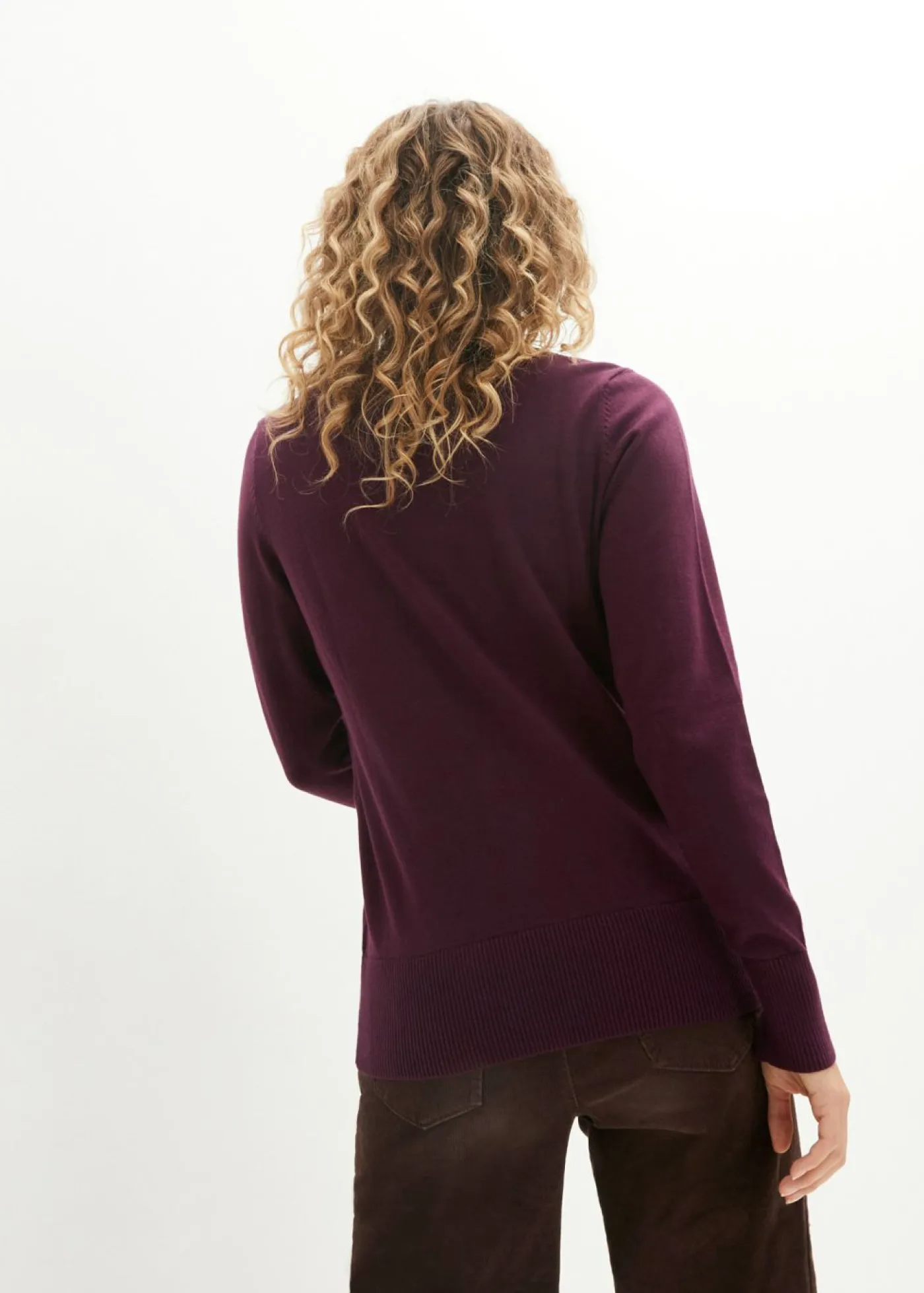 Best Jersey básico de punto fino con cuello alto y algodón reciclado Mujer Básicos|Jerséis