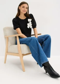 Discount Jersey con aplicación de lazo Mujer Jerséis|Ropa De Punto