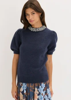 Sale Jersey con aplicación de piedras brillantes Mujer Jerséis|Ropa De Punto