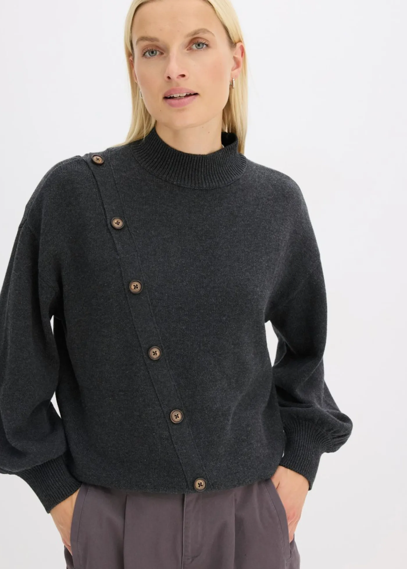 Clearance Jersey con botones Mujer Jerséis|Ropa De Punto