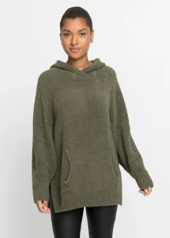 Hot Jersey con capucha de forro polar Mujer Jerséis|Ropa De Punto