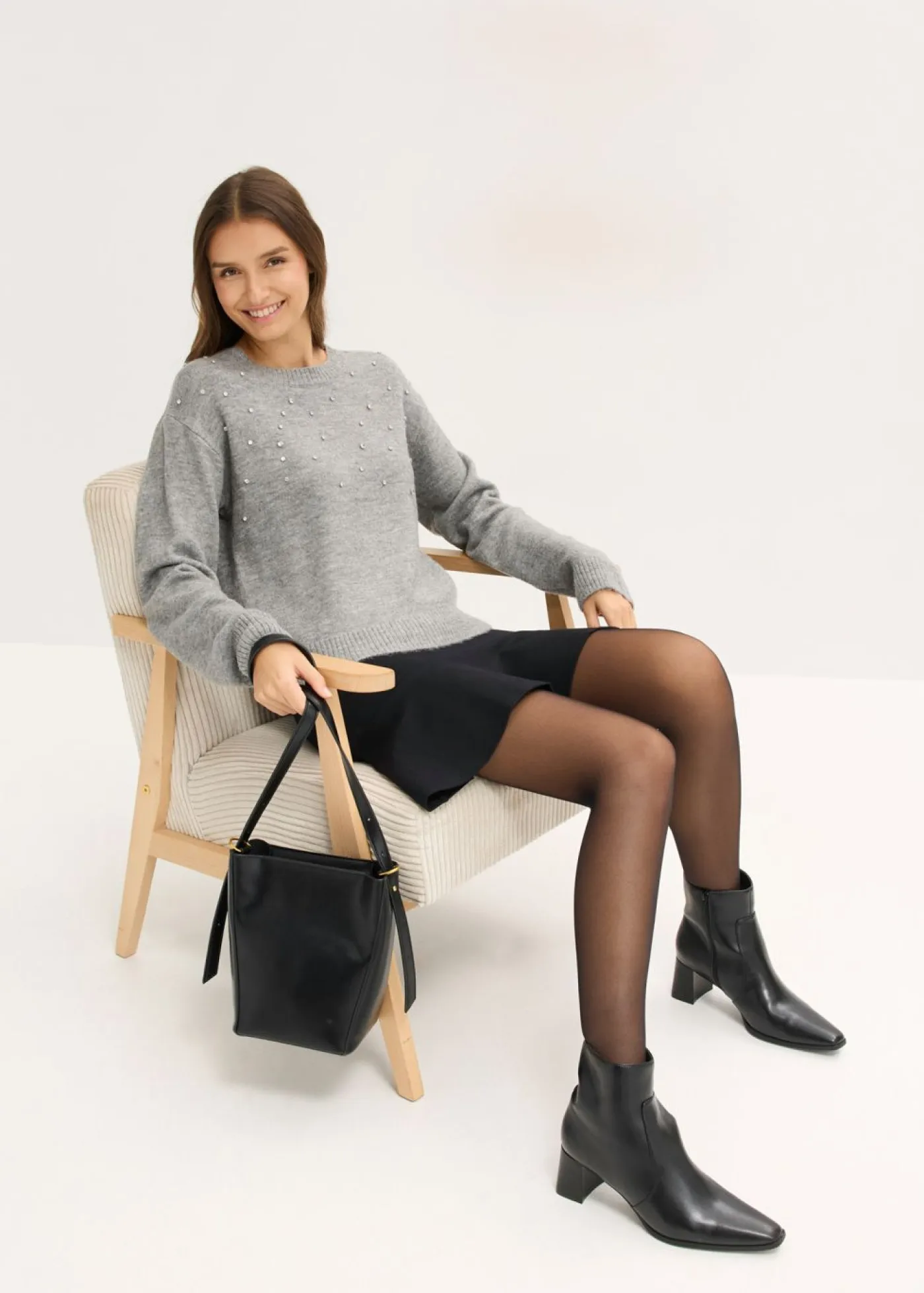 Jersey con corte boxy Mujer Jerséis|Ropa De Punto