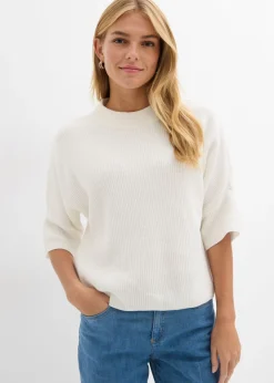 Sale Jersey con corte boxy de mezcla de viscosa suave Mujer Jerséis|Ropa De Punto