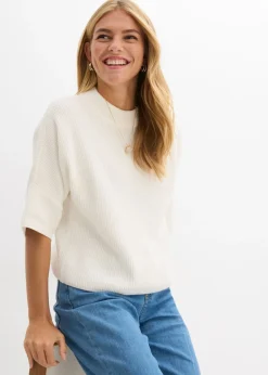 Sale Jersey con corte boxy de mezcla de viscosa suave Mujer Jerséis|Ropa De Punto
