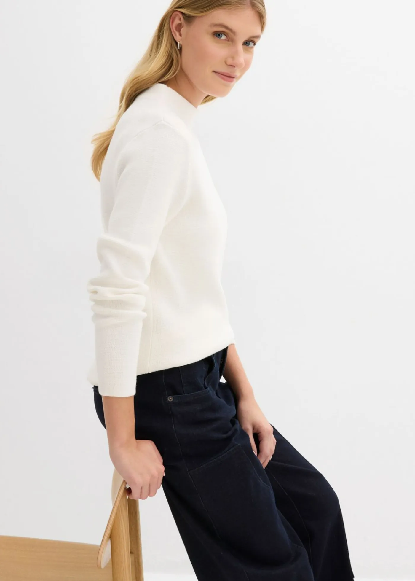 Discount Jersey con cuello alto Mujer Básicos|Jerséis