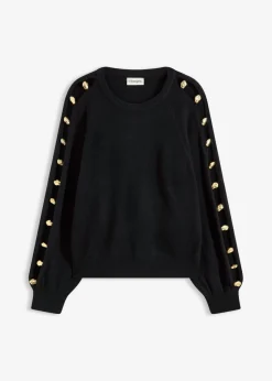 Hot Jersey con cuentas de metal Mujer Jerséis|Ropa De Punto