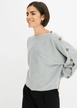 Sale Jersey con detalles de botón Mujer Jerséis|Ropa De Punto