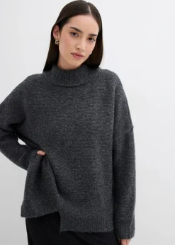 Best Jersey con dobladillo asimétrico y contenido de lana Mujer Esenciales|Jerséis