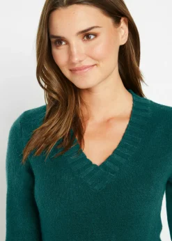 Sale Jersey con escote en V Mujer Jerséis|Ropa De Punto