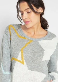 Outlet Jersey con estrellas Mujer Jerséis|Ropa De Punto