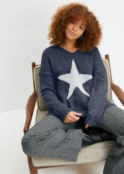 Clearance Jersey con estrellas Mujer Jerséis|Ropa De Punto