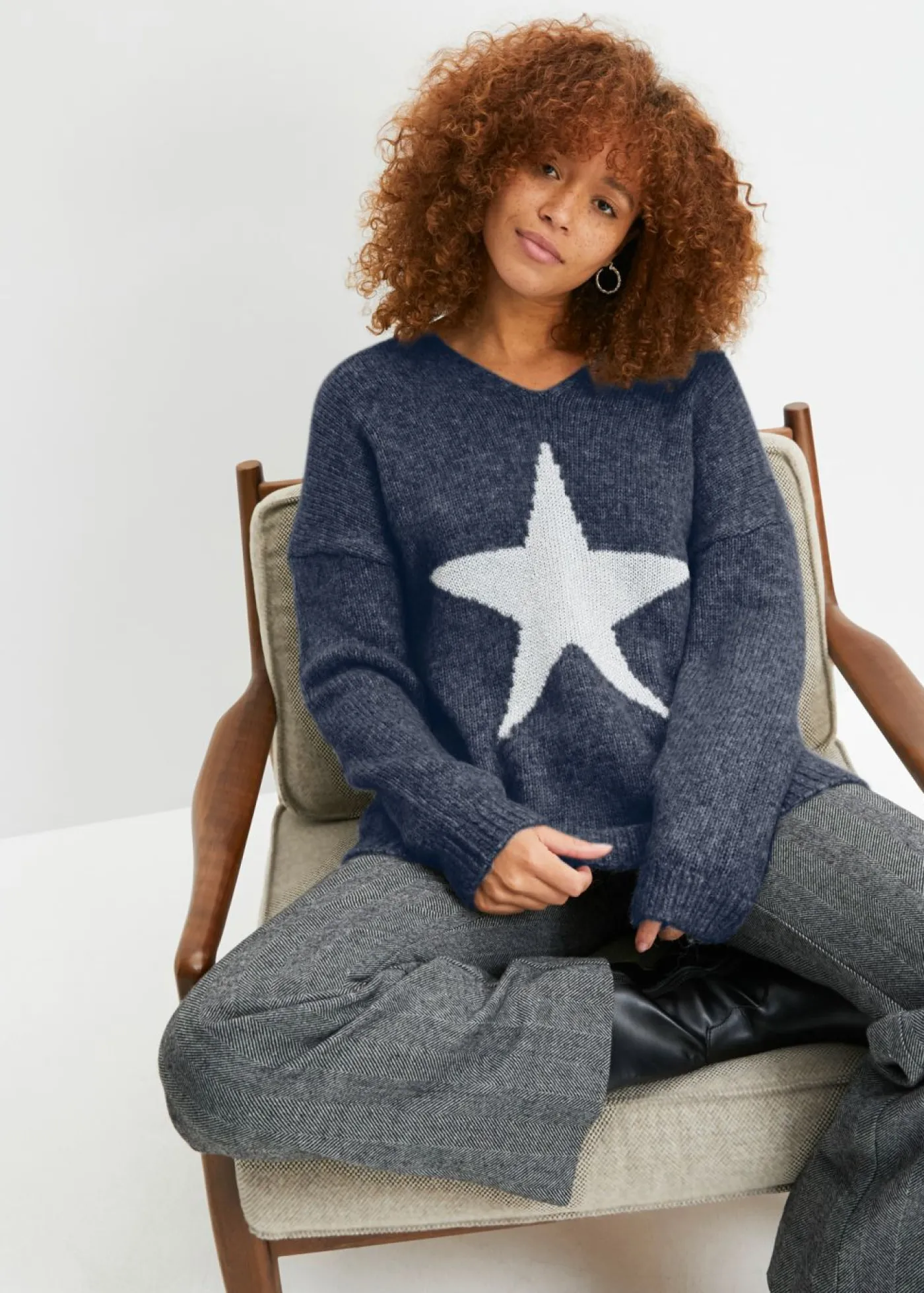 Clearance Jersey con estrellas Mujer Jerséis|Ropa De Punto