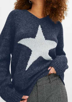 Clearance Jersey con estrellas Mujer Jerséis|Ropa De Punto