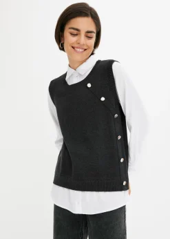 Best Jersey con inserto de blusa Mujer Jerséis|Ropa De Punto