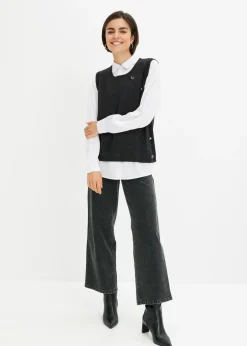 Best Jersey con inserto de blusa Mujer Jerséis|Ropa De Punto