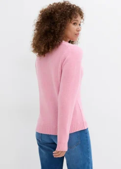 Outlet Jersey con inserto de encaje Mujer Jerséis|Ropa De Punto