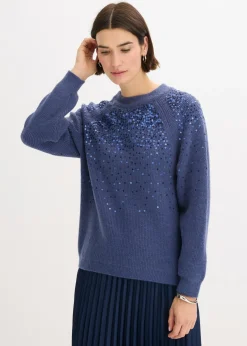 New Jersey con lentejuelas Mujer Jerséis|Ropa De Punto