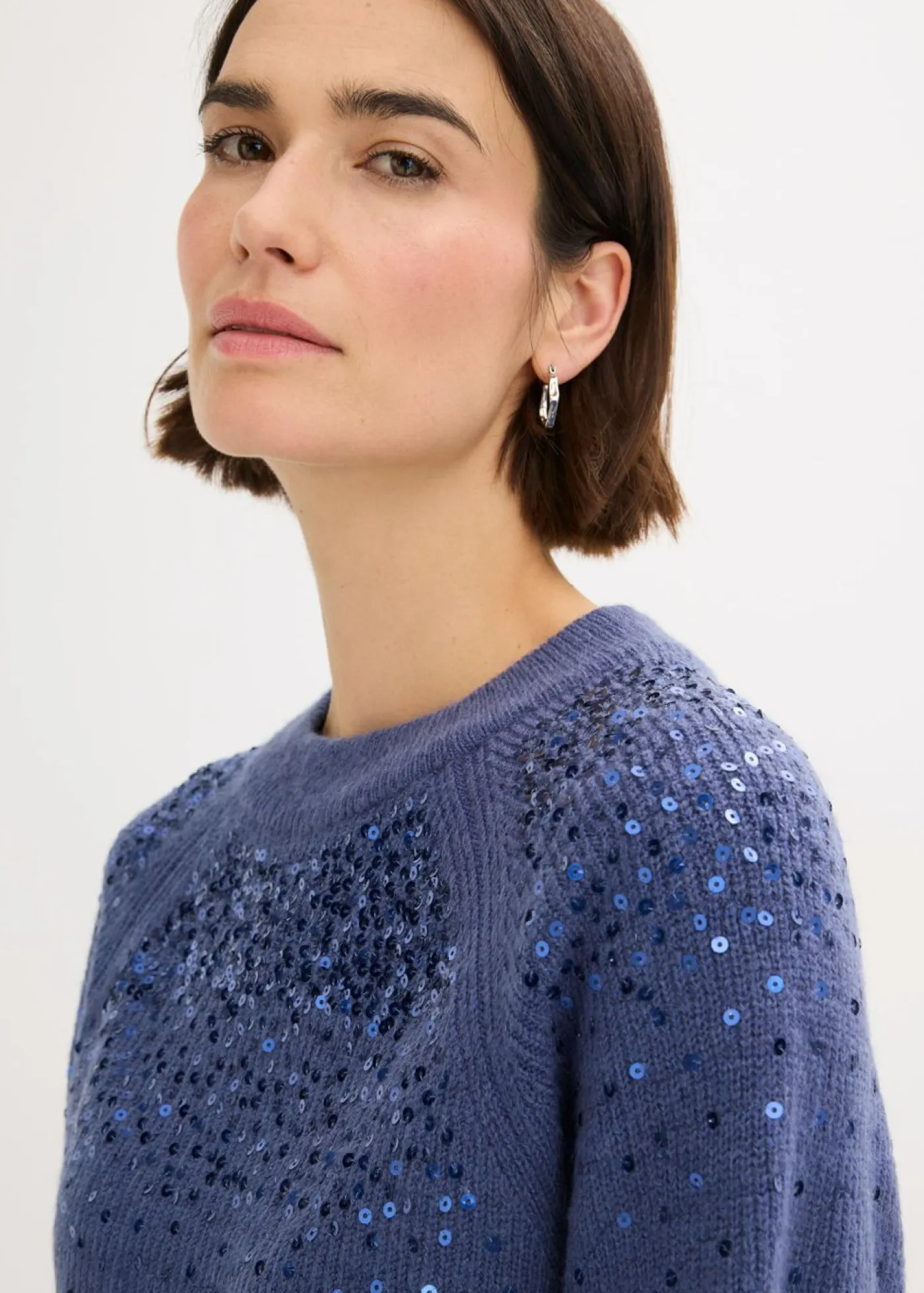 New Jersey con lentejuelas Mujer Jerséis|Ropa De Punto