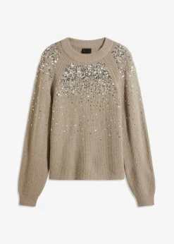Outlet Jersey con lentejuelas Mujer Jerséis|Ropa De Punto